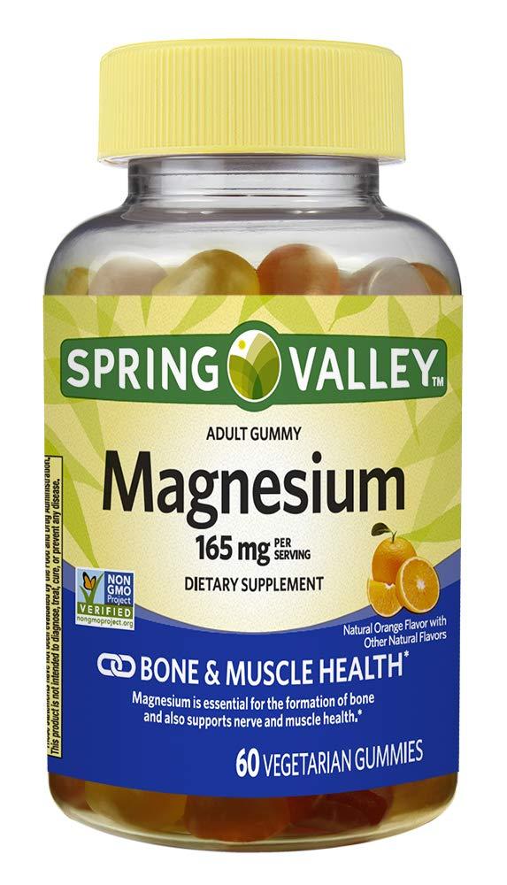 Spring Valley Adult Gummy Magnesium 165 mg Orange Bone & Muscle 60 Gummies