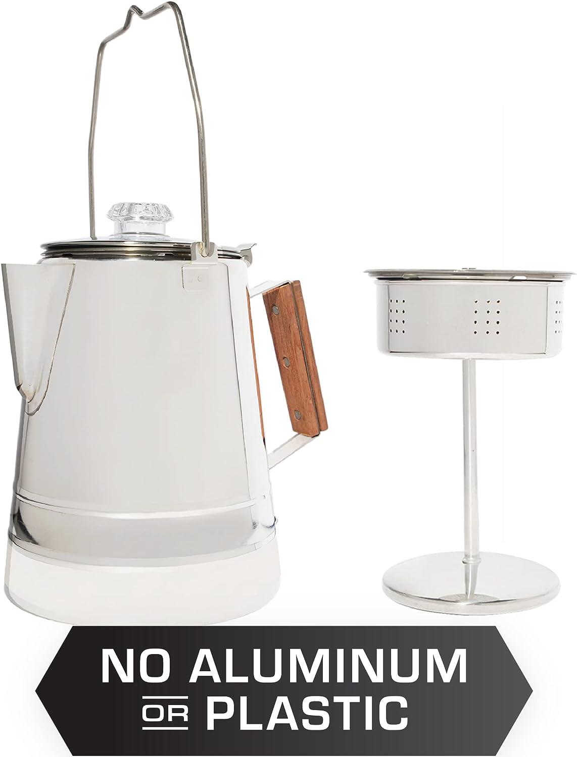 Stainless steel camping coffee pot online