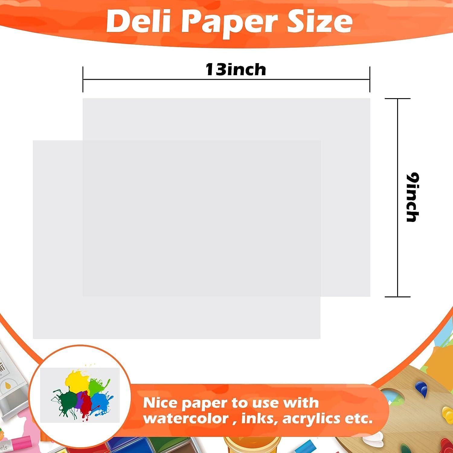 120 Sheets Deli Paper Sheets Transparent Paper Translucent Clear Paper