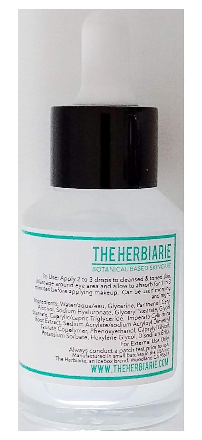 Herbiarie Hyaluronic Acid DeepHydro Eye Serum Botanical Skincare for