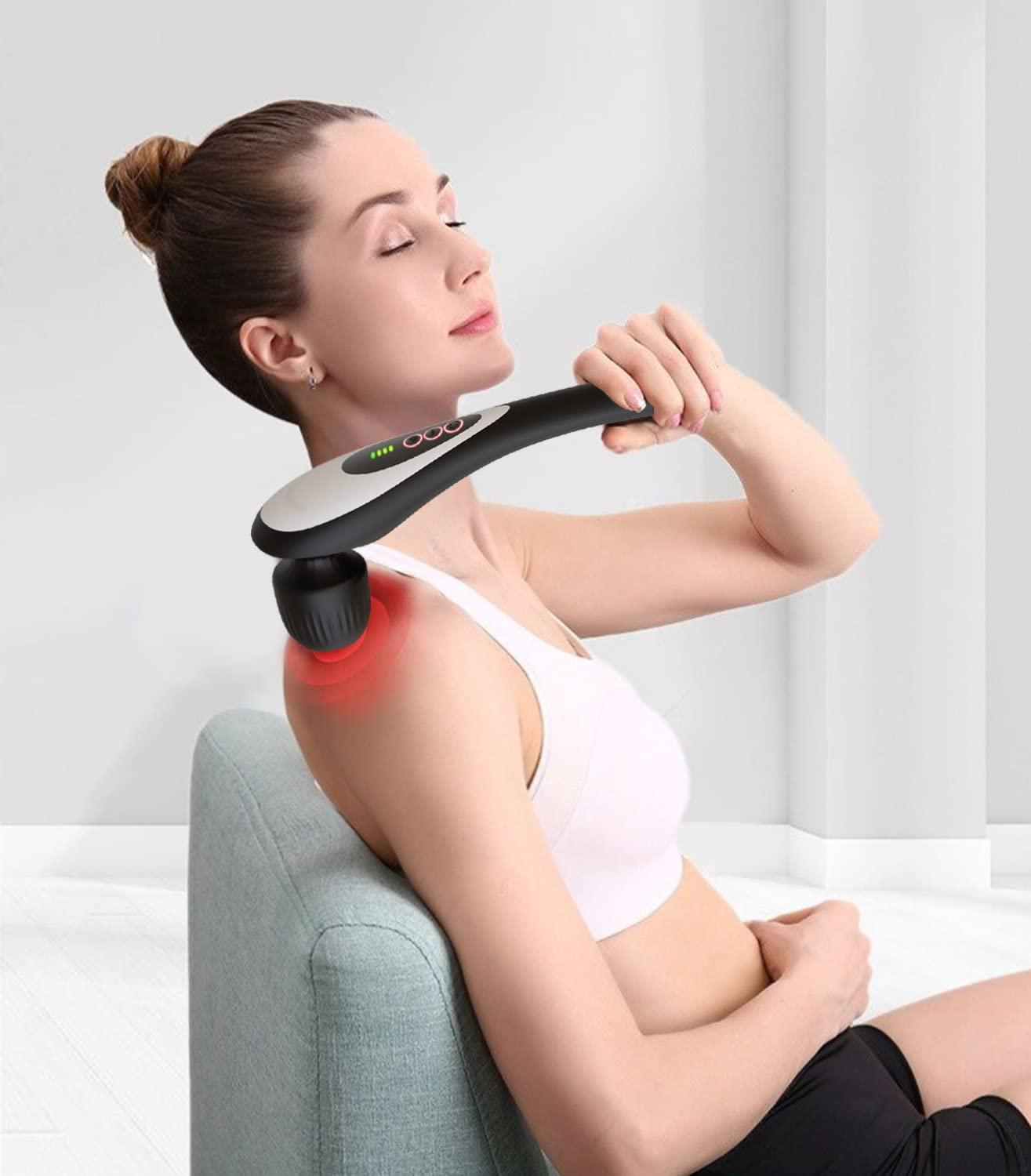 Roysmart Personal Handheld Vibrating Massager-Cordless Electric Muscle Deep  Tissue Massager for Neck Back Shoulder Foot, Portable Seven Wand Massager