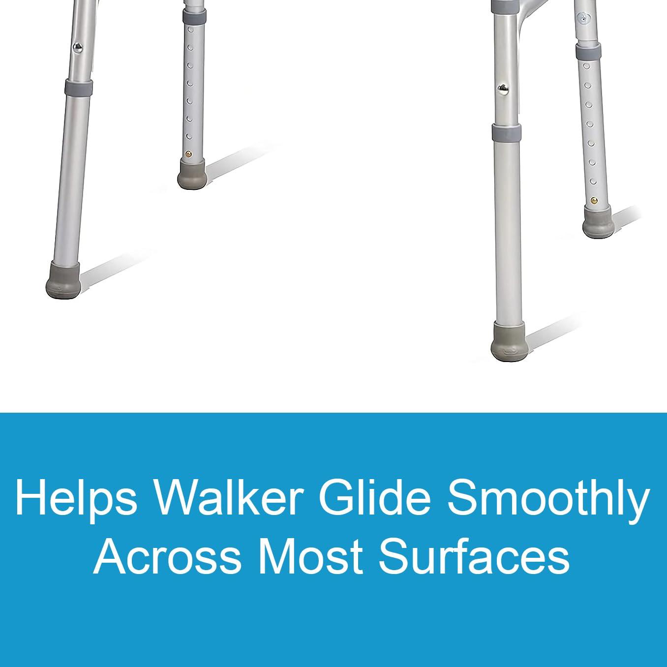 Carex Walker Auto Glides Rolling Walker Glides for Back Legs of a Front