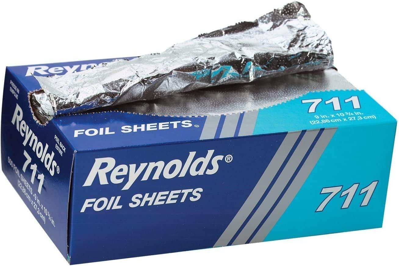 PopUp Interfolded Aluminum Foil Sheets in Silver, 500/Box 1