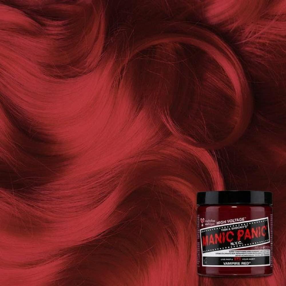 Manic Panic Vampire Red Hair Dye 4oz - Vegan Semi-Permanent Blood Red