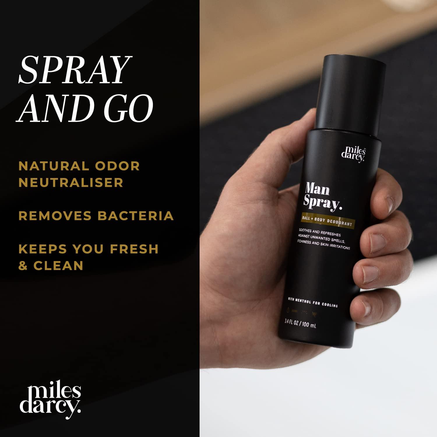 MILES DARCY Body & Ball Spray for Men Our Groin Deodorant For Men Is