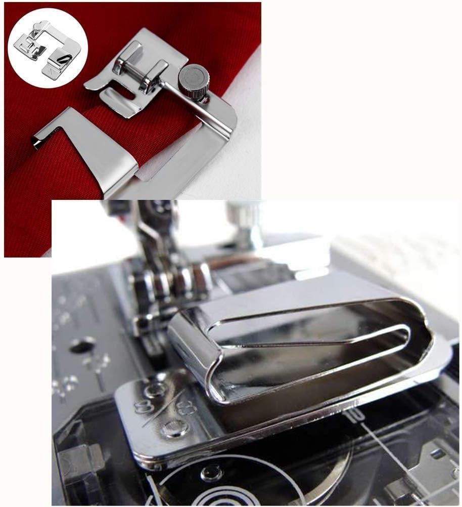 8Pcs Domestic sewing accessories Hemming Presser Foot Set Narrow Rolled Hem  Presser Feet Kit for Brother Singer Sewing Machines