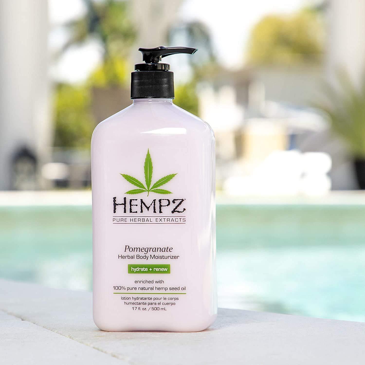 Set of 2 Hempz Herbal Pomegranate Body Moisturizer 17 fl oz - Pack