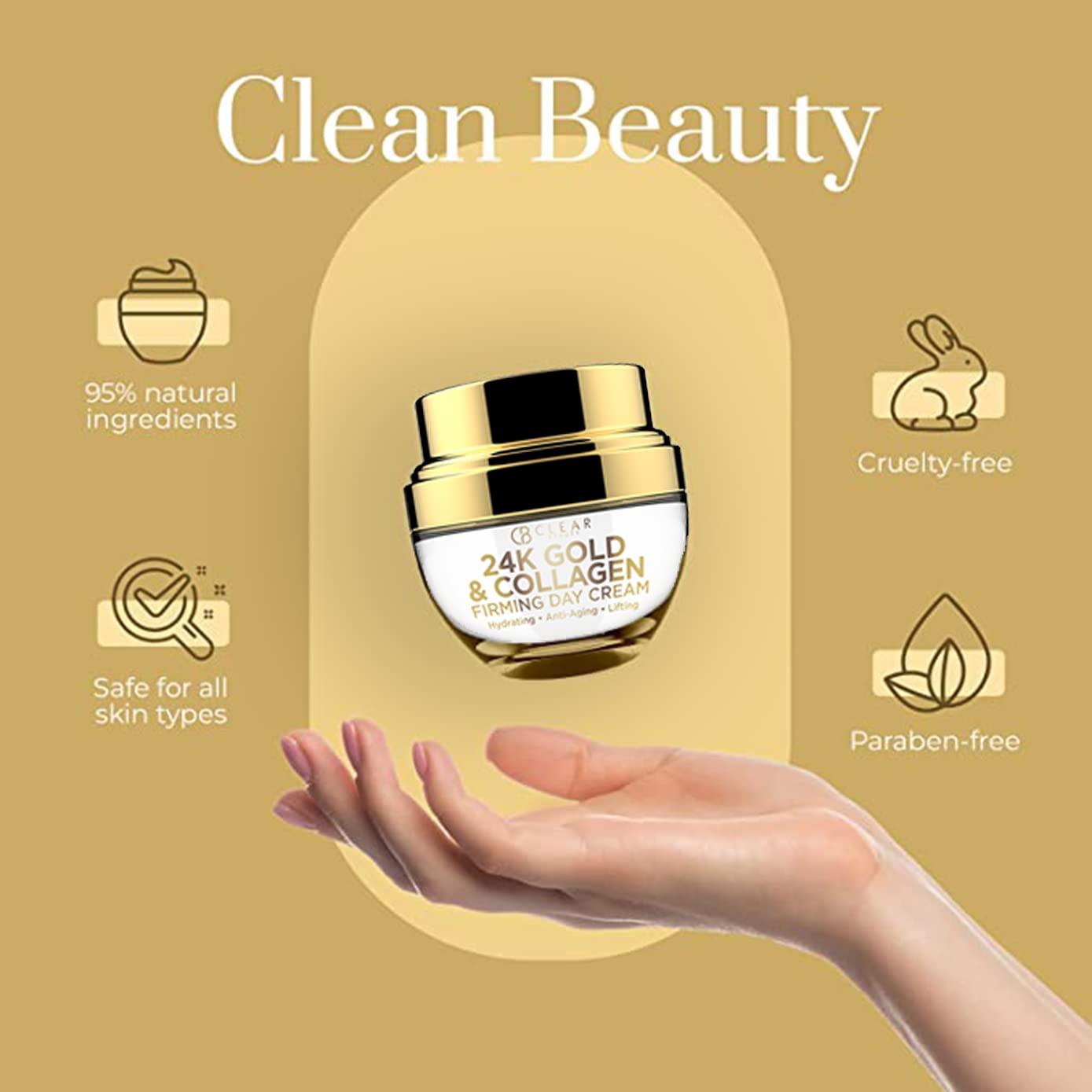 Clear Beauty 24K Gold and Collagen Daily Face Moisturizer