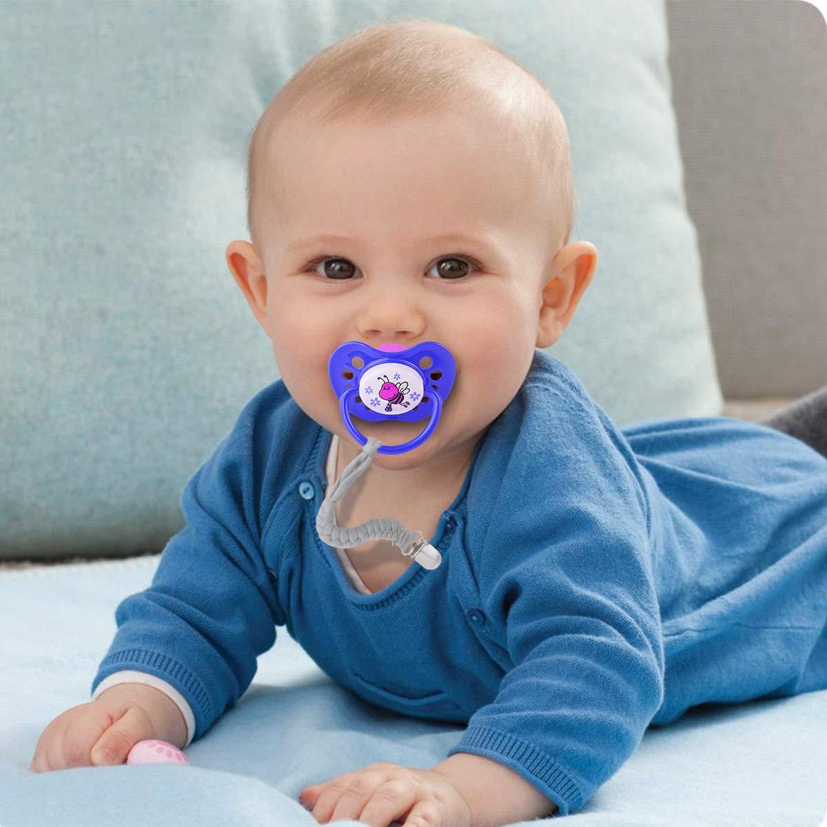 Handmade Baby Pacifier Holder with Teething Strap Unisex Design