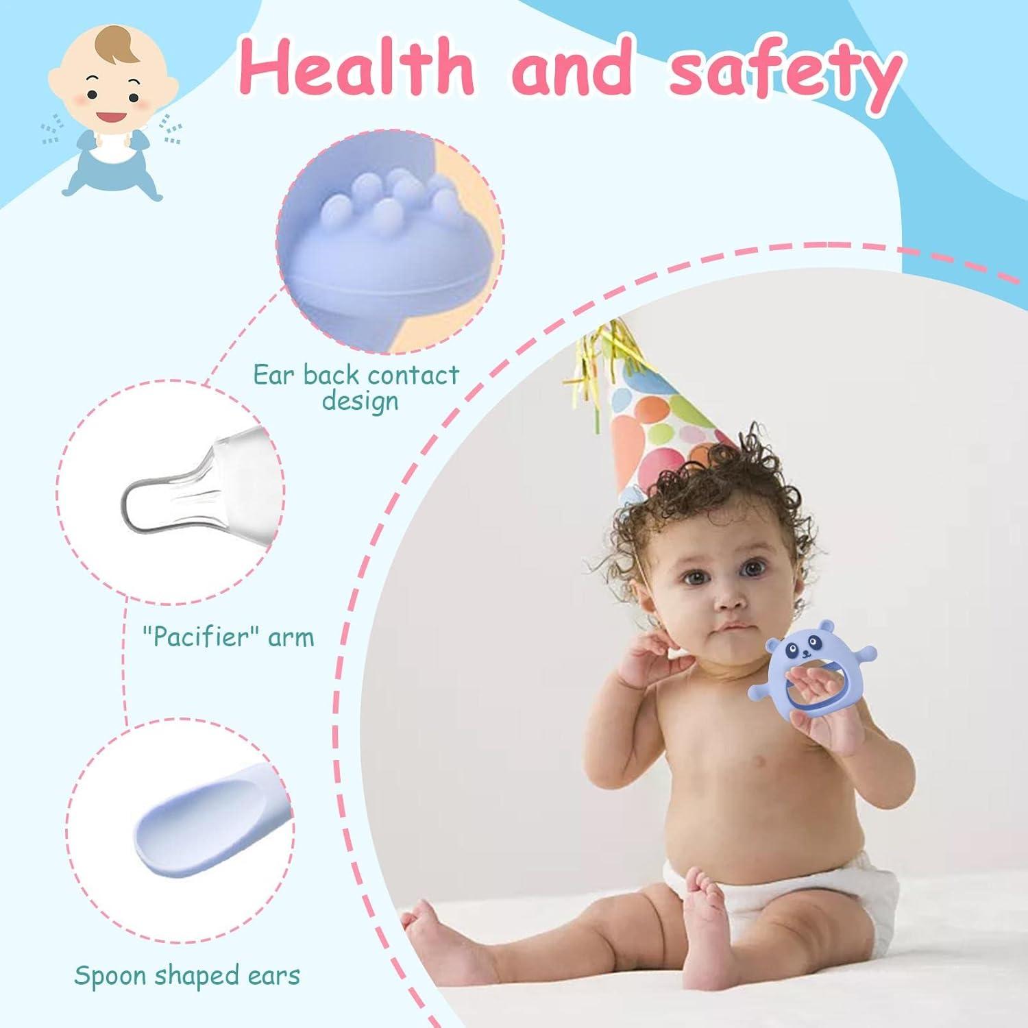 Youding Bite Ring - Calming Silicone Pacifier & Rattling Toy for ...
