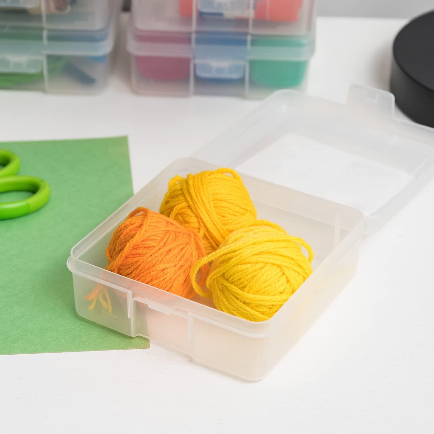 EnviUs SnapCube - Snap & Stackable Storage Case for Rainbow Loom  + Arts & Crafts (Mini, Orange)