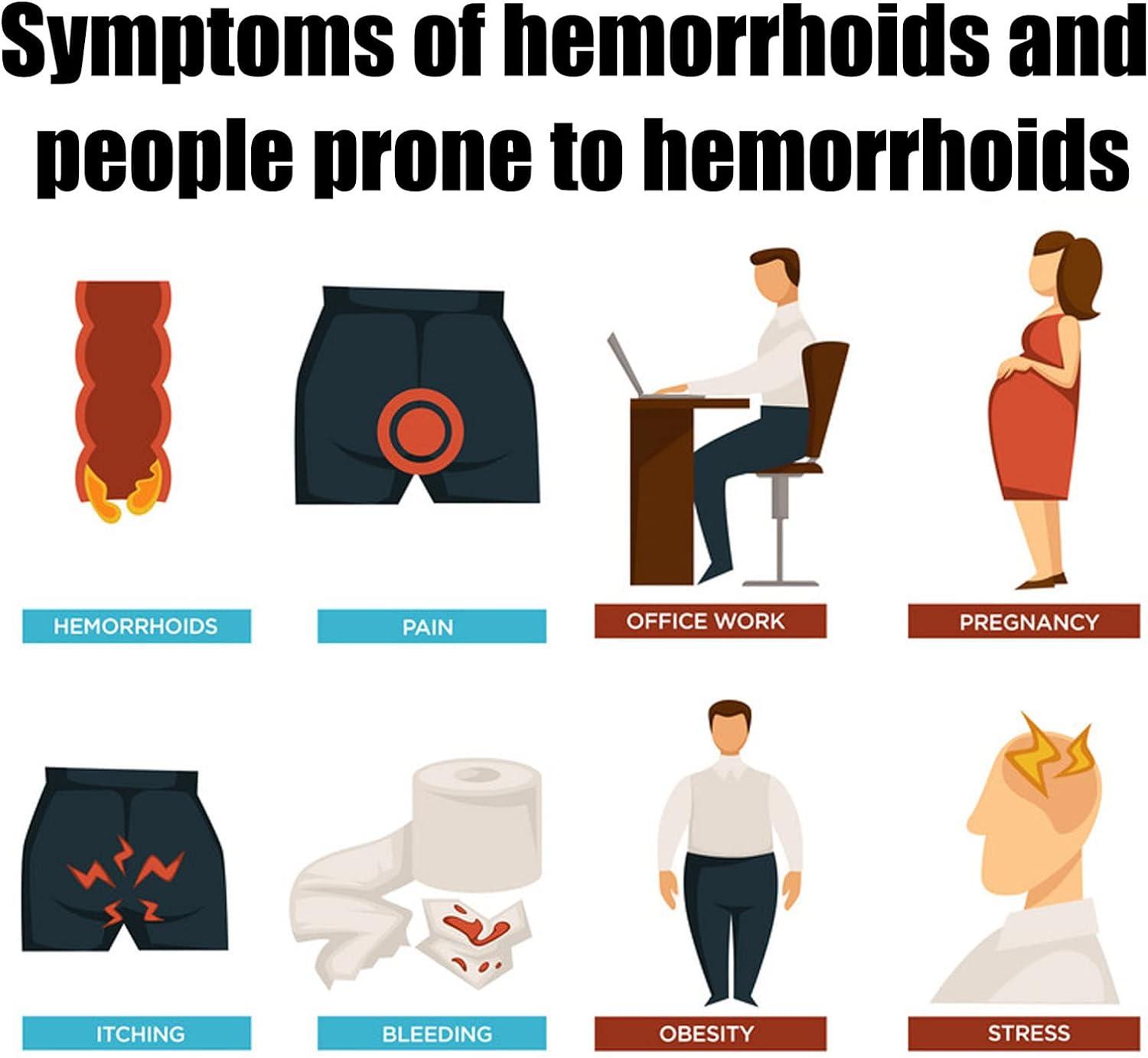 Brrnoo 3Pcs Hemorrhoid Relief Ointment Herbal Cream for Safe Treatment of Anal Swelling & Itching