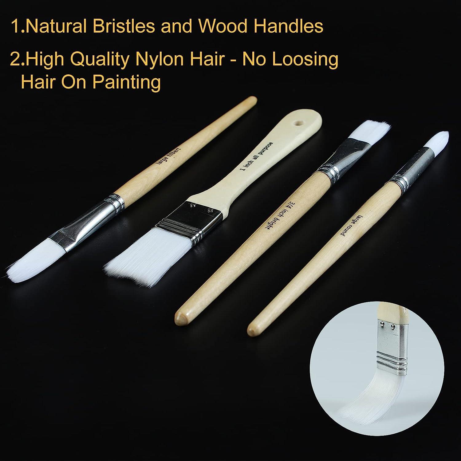 Acryl Schilderij Set met 1 Houten Schildersezel 3 Canvas Panelen 30 stuks Nylon Haarborstels 3 STKS Verf Platen en 2 STKS van 12ml Acryl Verf in 12 Kleuren voor Acryl Schilderen Kunstenaar