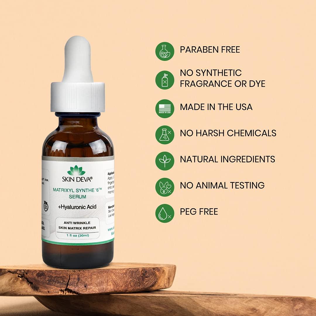 SKIN DEVA Matrixyl Synthe 6 Hyaluronic Acid Anti-Aging Facial Serum ...