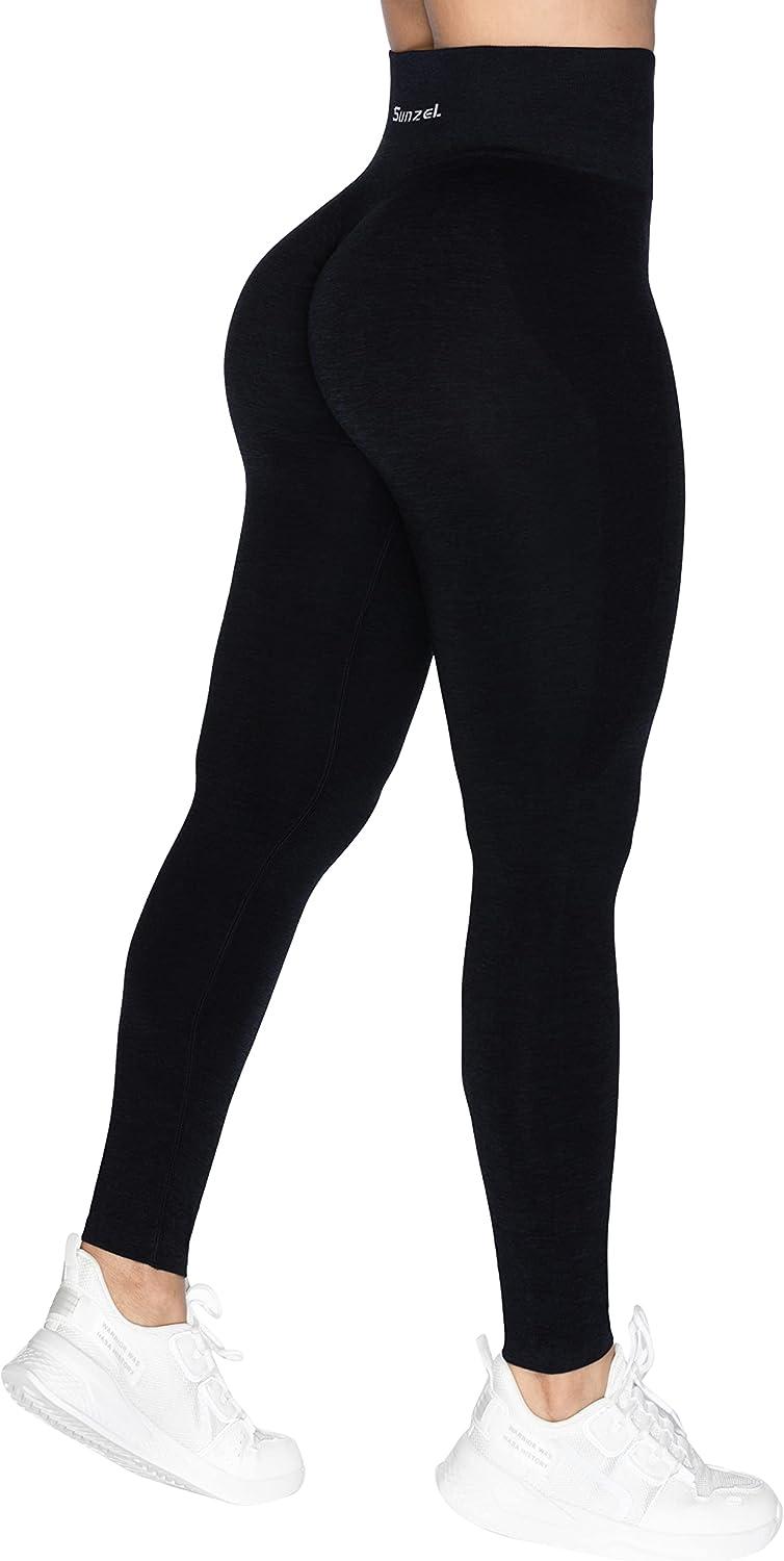 Sunzel Scrunch Butt Lifting Leggings Women High Waisted Seamless Workout  Leggings Gym Yoga Pants Medium Black