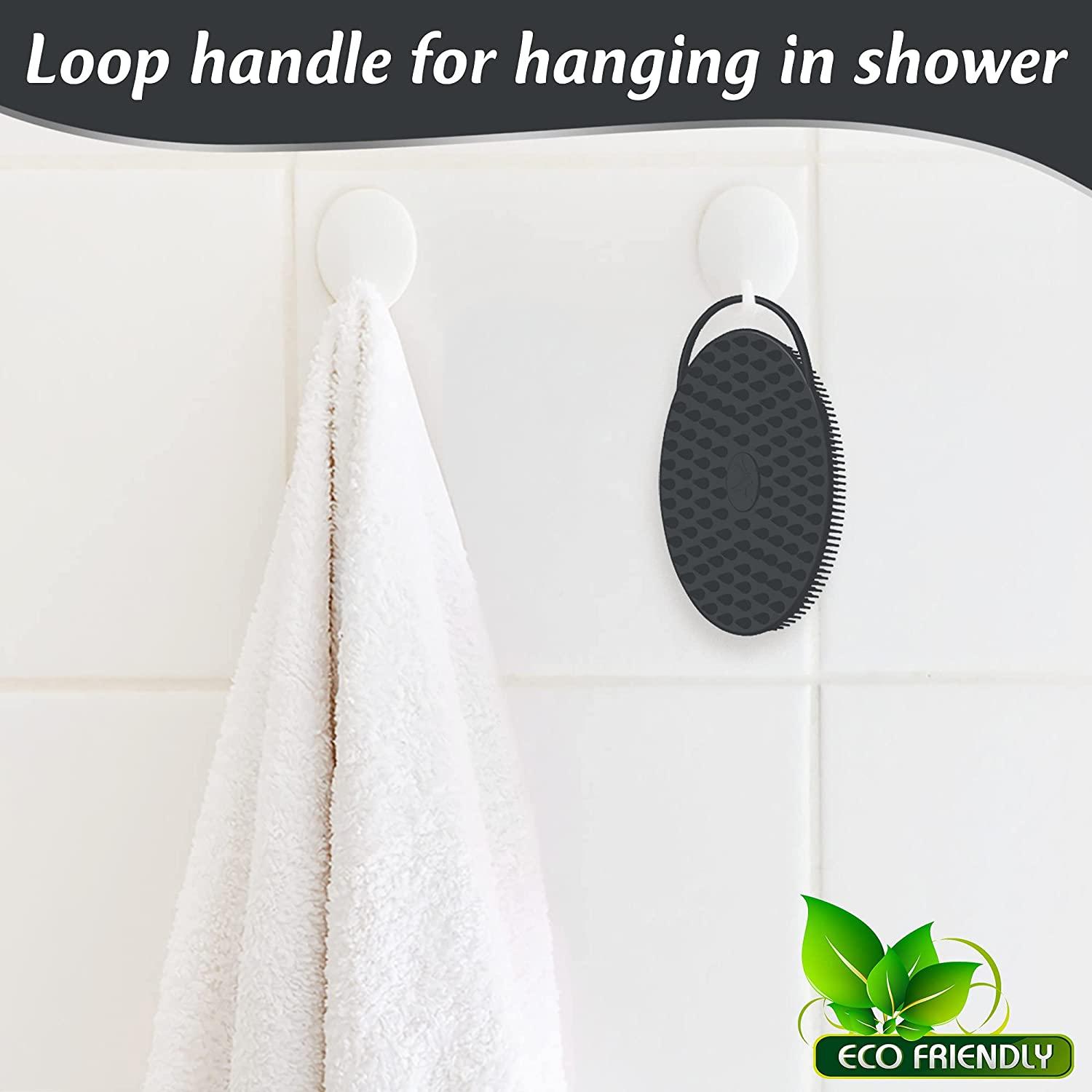 Avilana Exfoliating Silicone Body Scrubber Easy to Clean 2 in 1 Bath