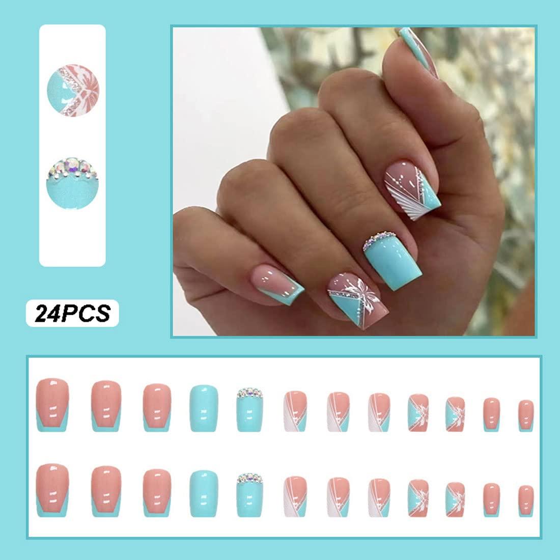 Stunning Medium Nail Gemstone Accents