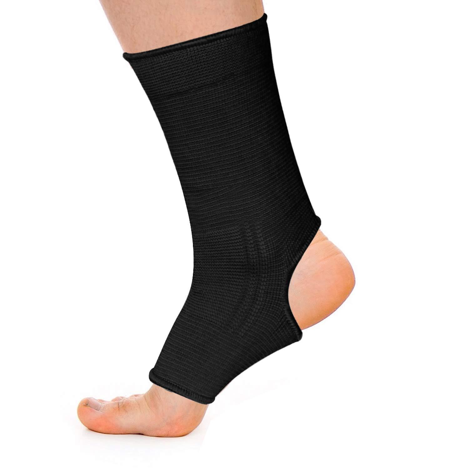 AQF MMA Ankle Support Brace for Kickboxing and Muay Thai Pain Relief Compression Sleeve for