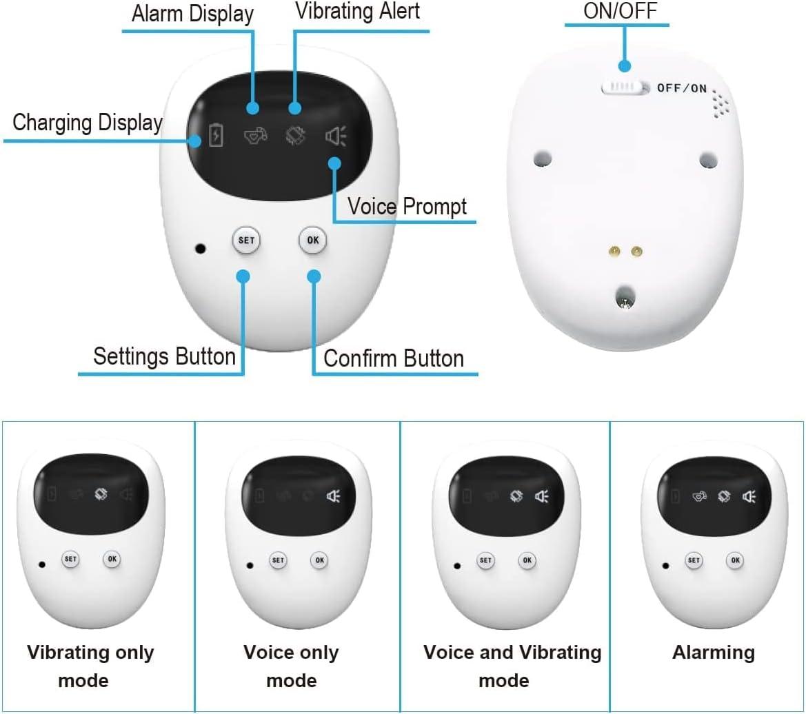 PLLO Wireless Bedwetting Alarm System, USB Rechargeable Potty Alarm