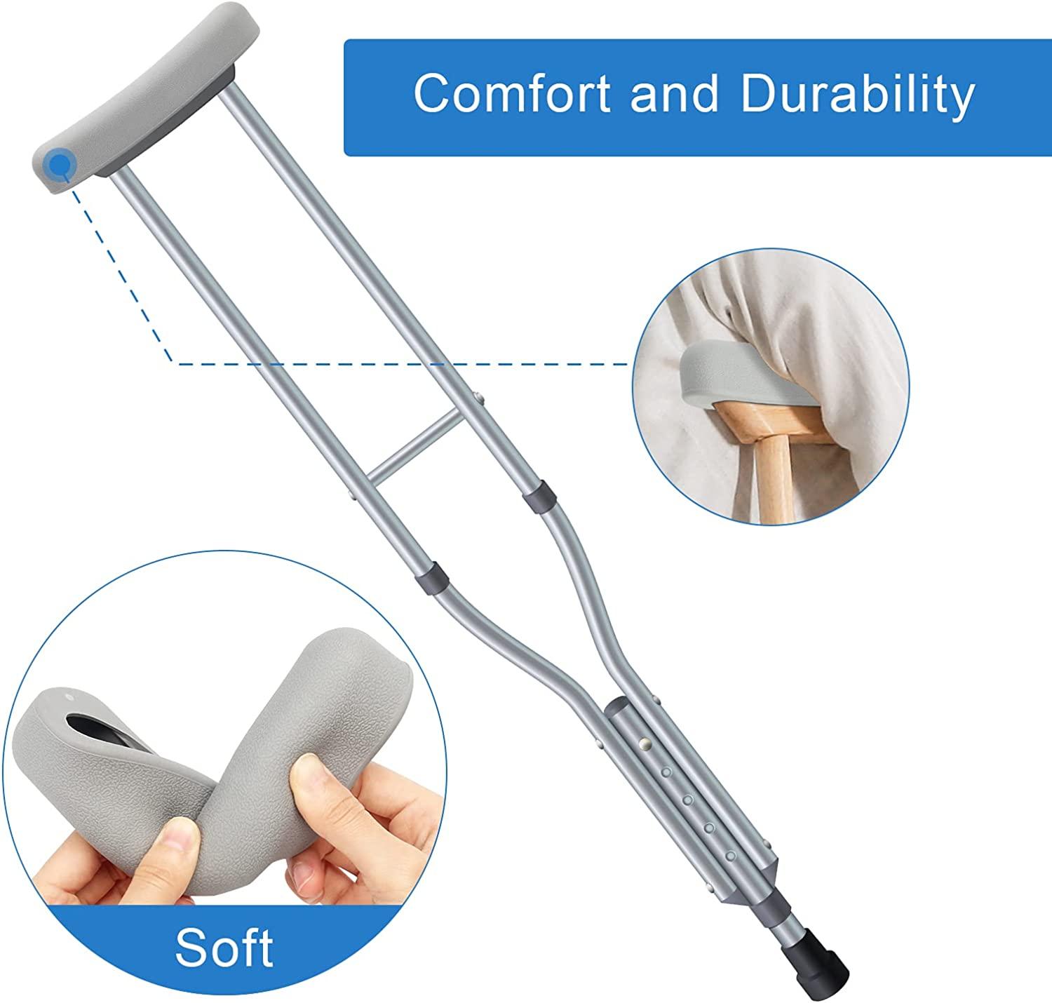 Underarm Crutch Pad AHIER Replacement Comfort Foam Slip on Top Grip