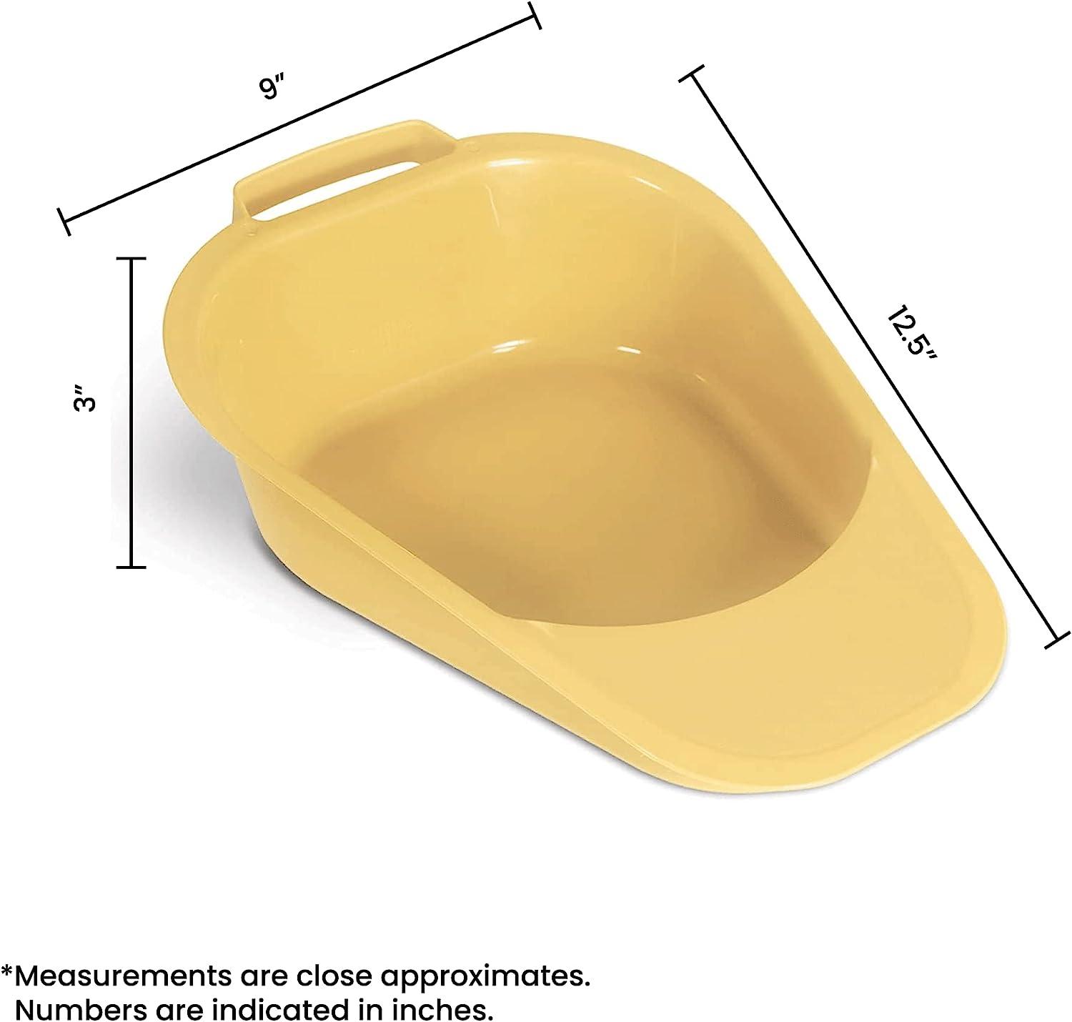 Medpro Easy Clean Portable Bed Pan with Plastic Guard and Handles for