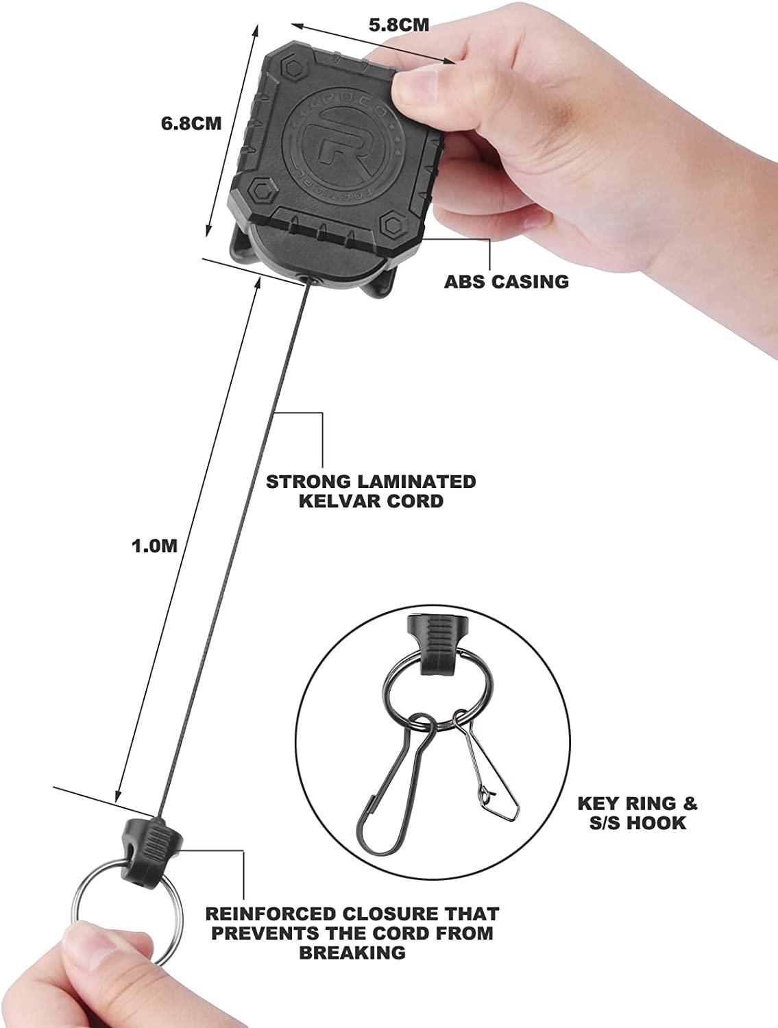 Retractable Tool Lanyard Military Tactical Gear Retractor, Molle Tactical Gear  Tether Tactical Multitool