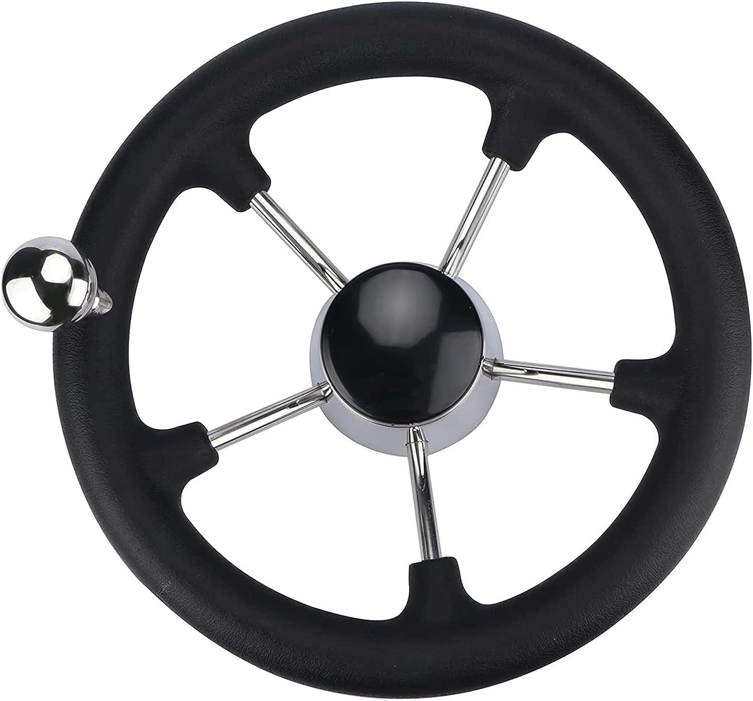 Pebbly Beach 11 Marine Boat Steering Wheel Stainless Steel 5 Spoke