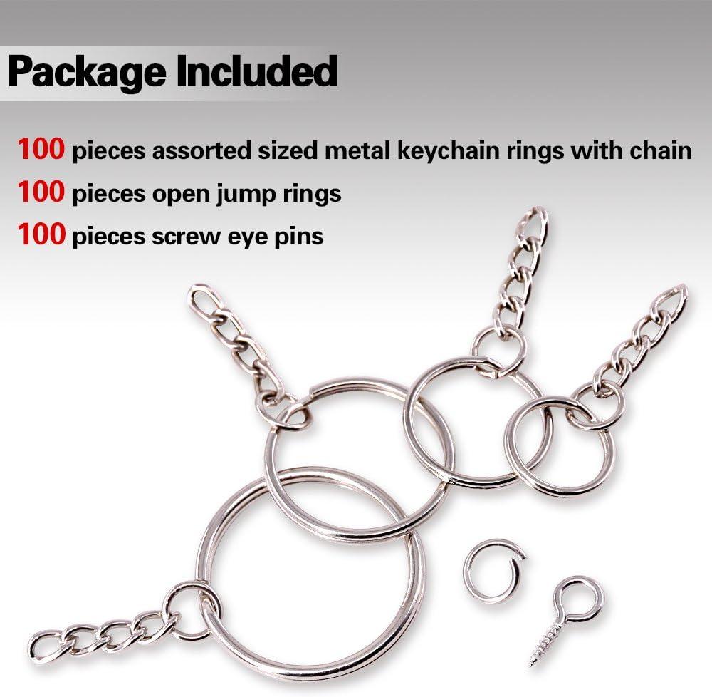 Stainless Steel Keyrings Bulk Small Split Rings 15mm Key Chain Links DIY  Crafts
