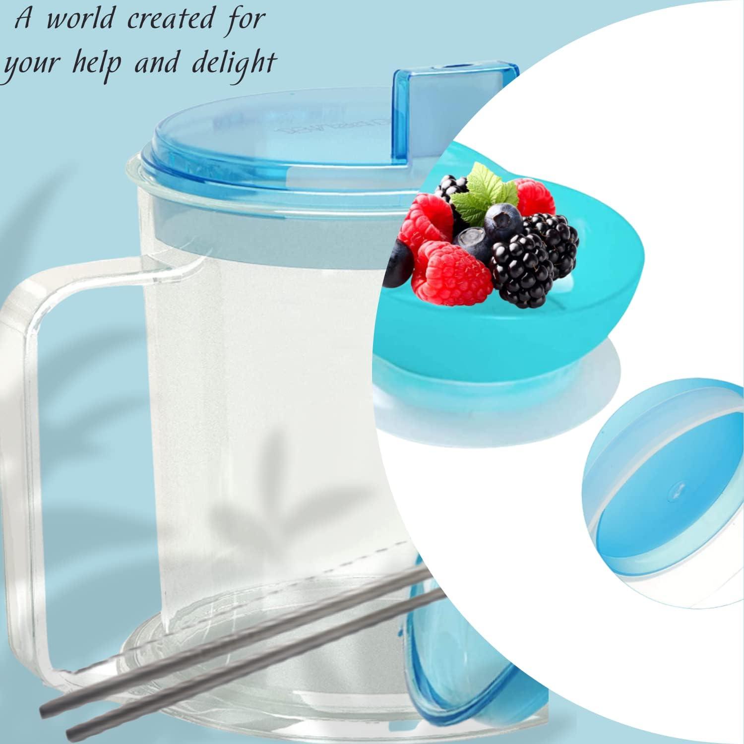 DOITOOL 1PCS Adult Sippy Cup with Straw Spill Proof Adult Sippy