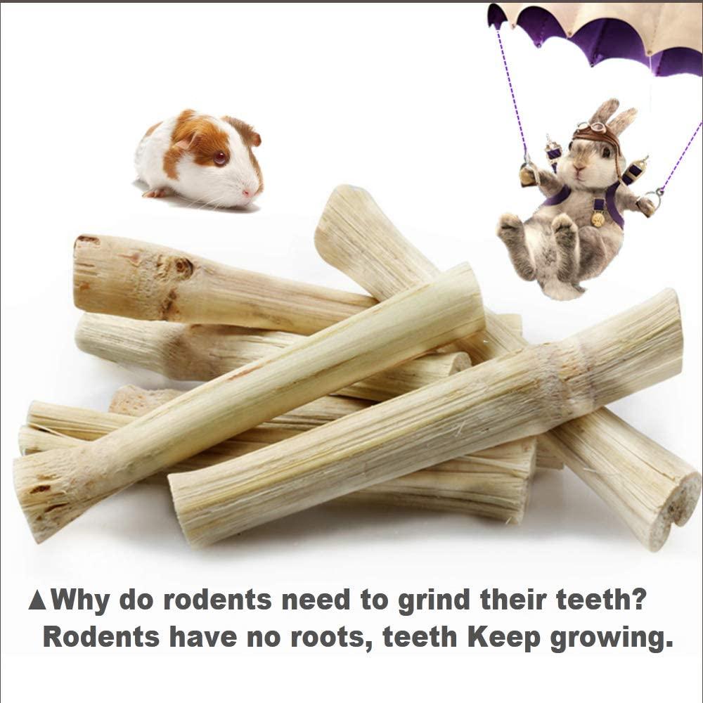 Rabbit Chew Toys, Rabbit Treats Made from Natural Sweet Bamboo, Keep