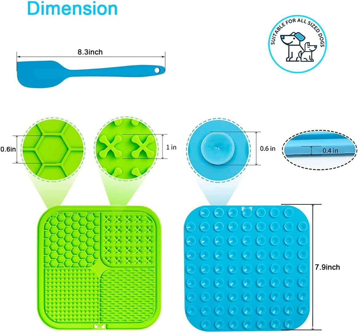 Lick Pad for Dog Cat Slower Feeder Licky Mat for Puppy Kitten Silicone  Dispenser Pet Feeding Licking Mat Bathing Distraction Pad