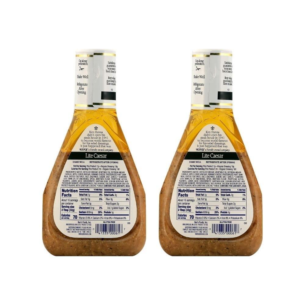 Ken's Steak House Light Caesar Dressing Gluten Free (16 Fl Oz (Pack of 2)