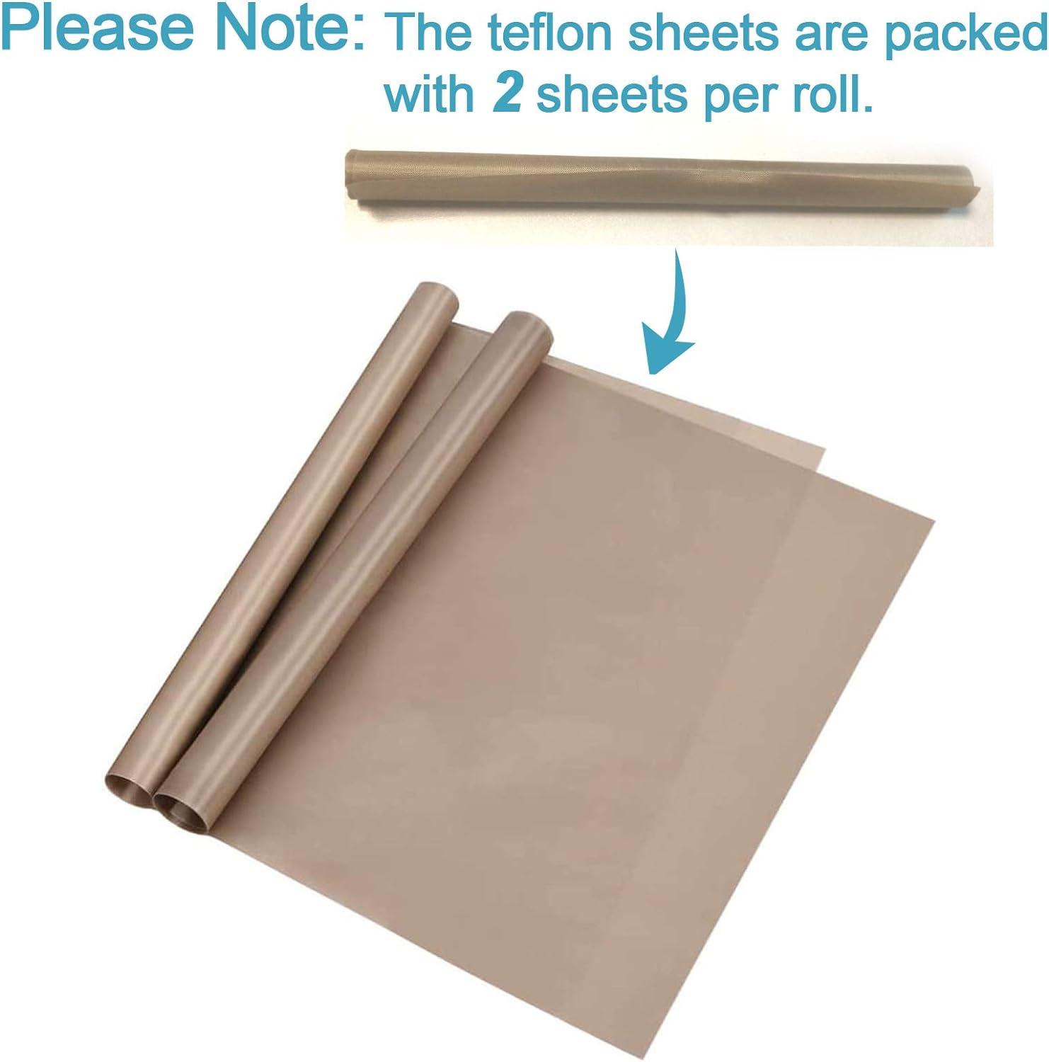 Selizo 4 Pack Teflon Sheet for Heat Press Non-Stick Craft Mat