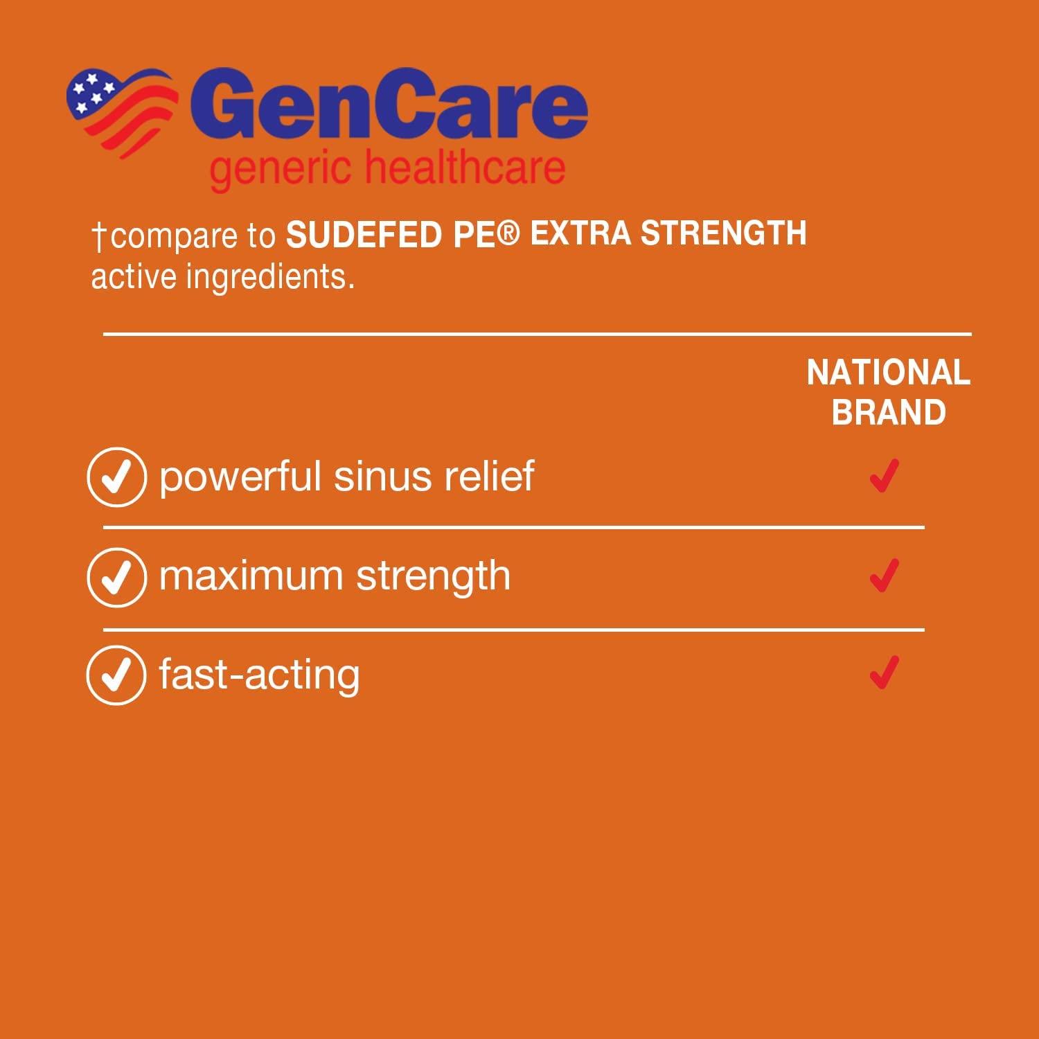 GenCare Nasal Decongestant Tablets 300 ct Bottle, NonDrowsy Sinus