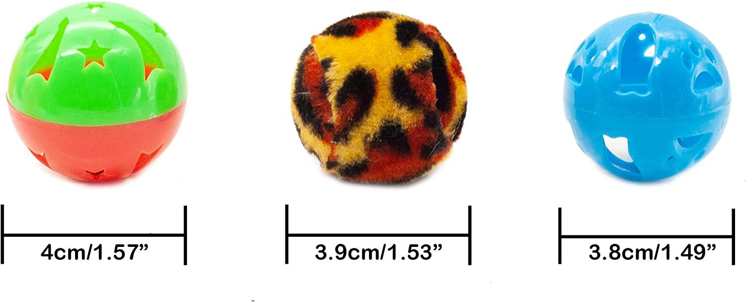 Fashion's Talk 40 Count Plastic Ball Cat Toys Lattice Balls with Bell
