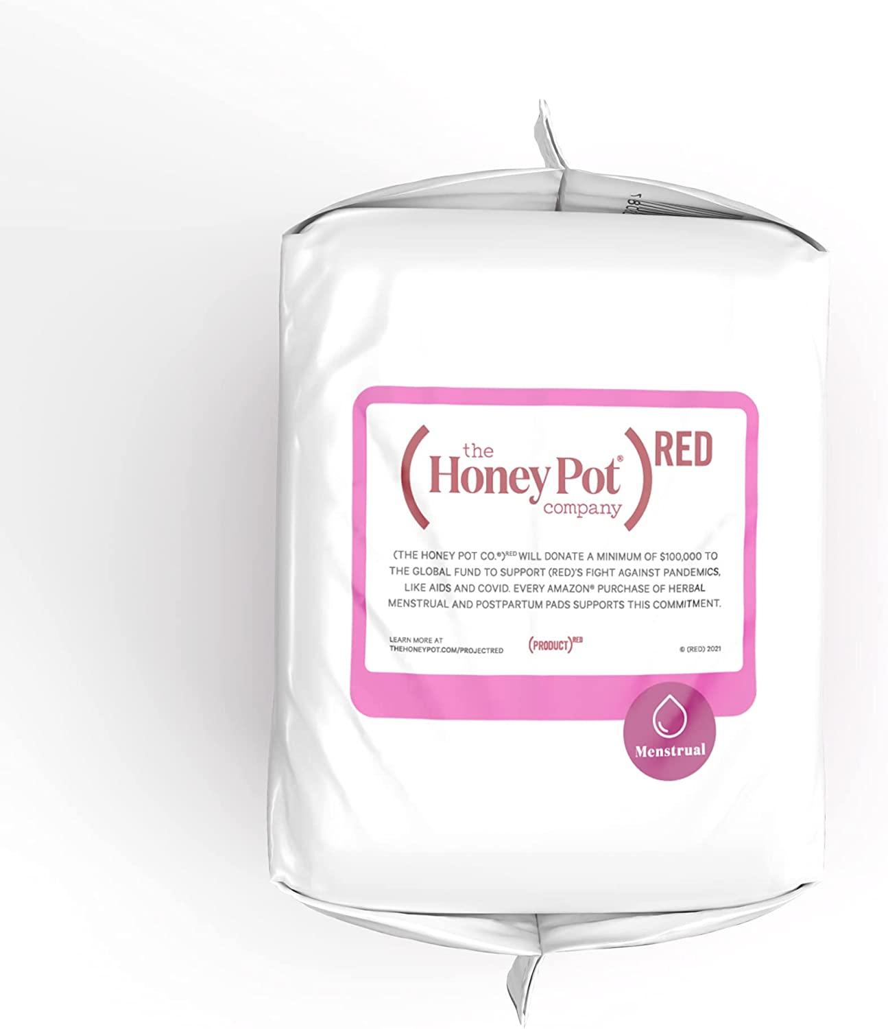 The Honey Pot Regular Herbal Pads with Wings