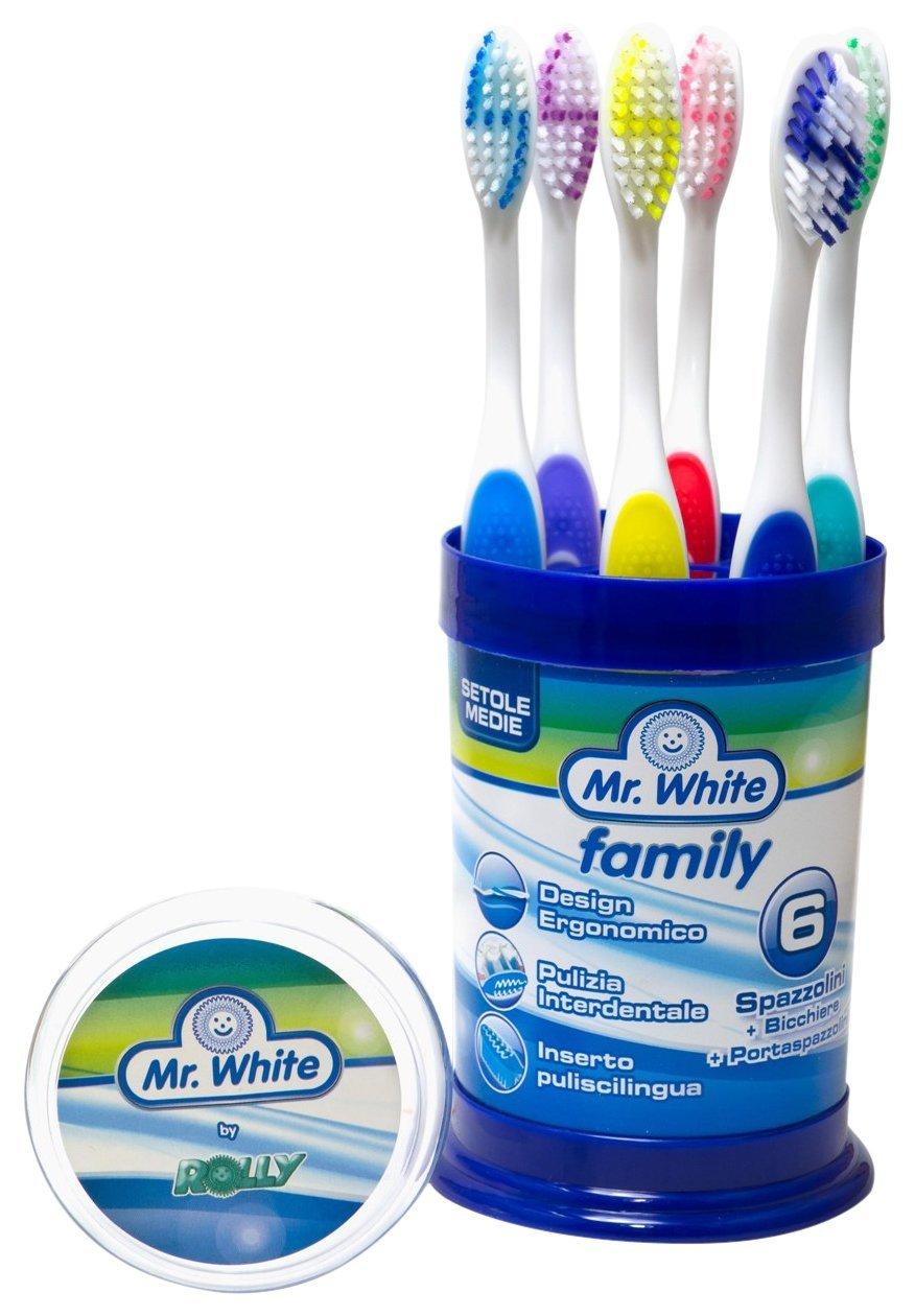 MR White JR Set of 6 Toothbrushes - Premium Oral Care for Kids ...
