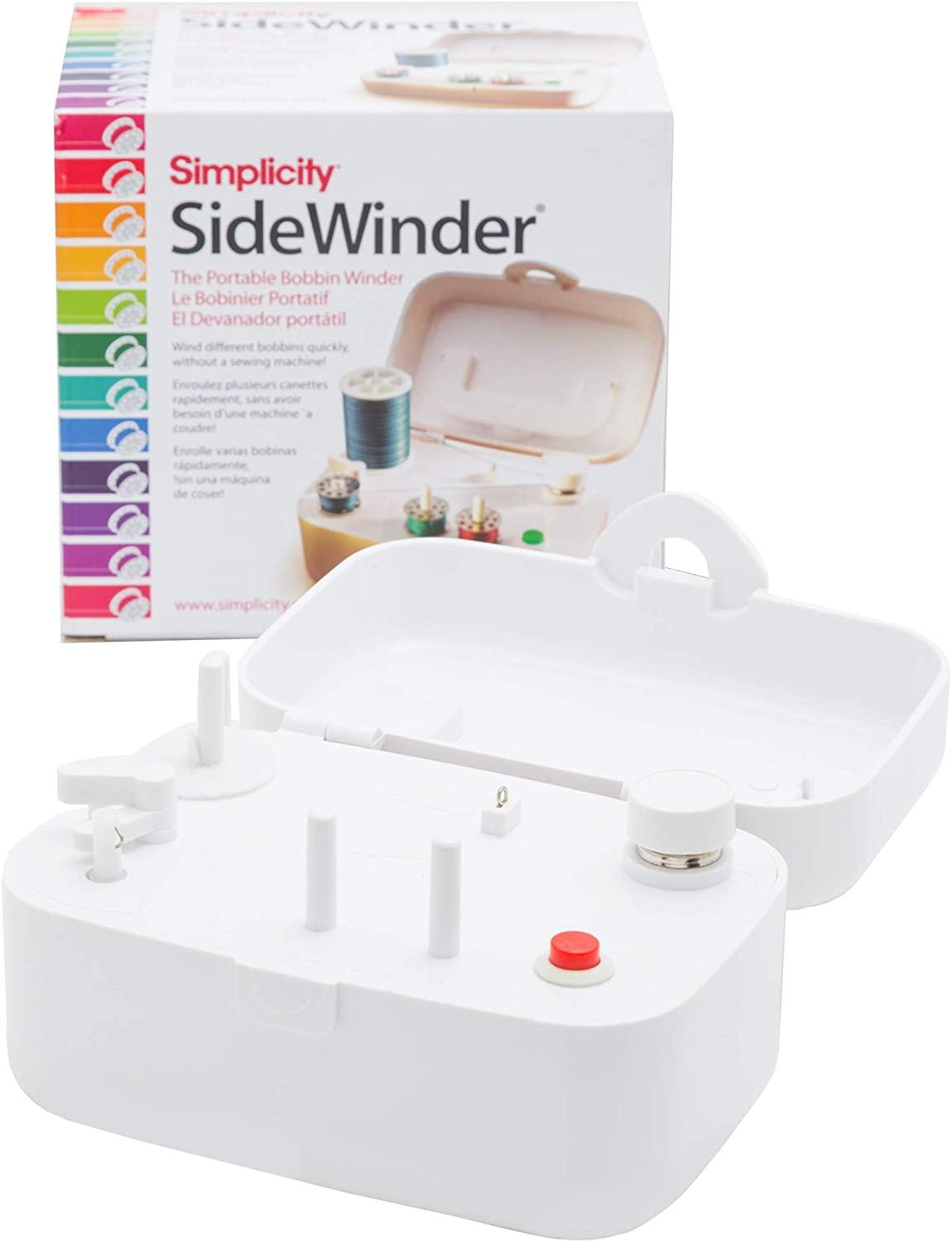 Simplicity 388175A Sidewinder Portable Bobbin Winder 120V White