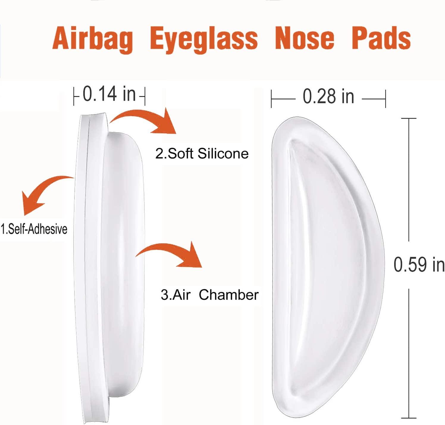 Eyeglass Nose Pads, Soft Silicone Adhesive Air Chamber Glasses