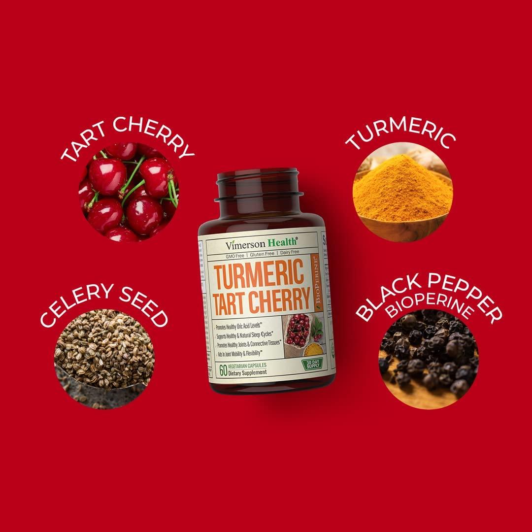 Turmeric Curcumin Tart Cherry Extract Celery Seed BioPerine Dietary