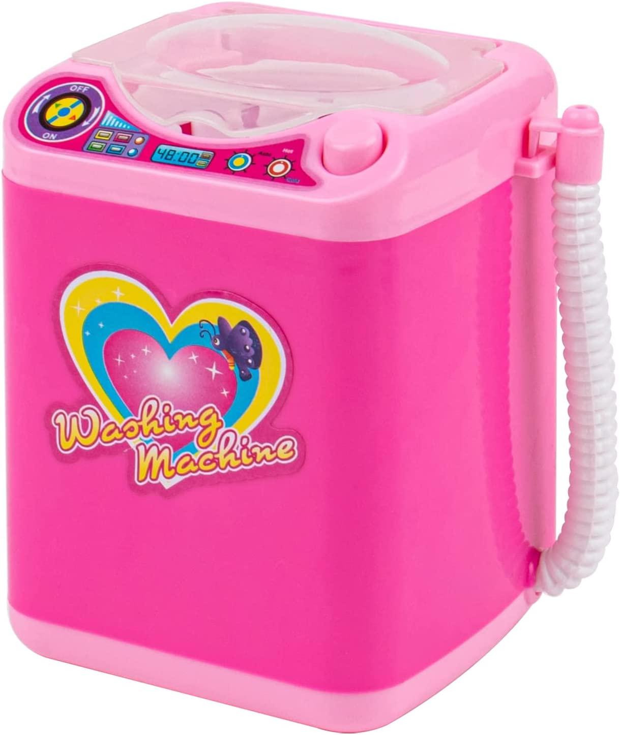 Framendino, Pink Makeup Brush Sponge Eyelash Cleaning Washing Machine Beauty Blender with Dry Bucket for Makeup Pink With Dry Bucket Pink