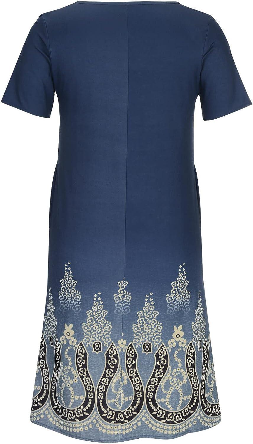 Ganfancp Women's Navy Floral Print Knee-Length Summer Dress - XX-Large |  Buy Now with Express International Delivery | GoSupps.com