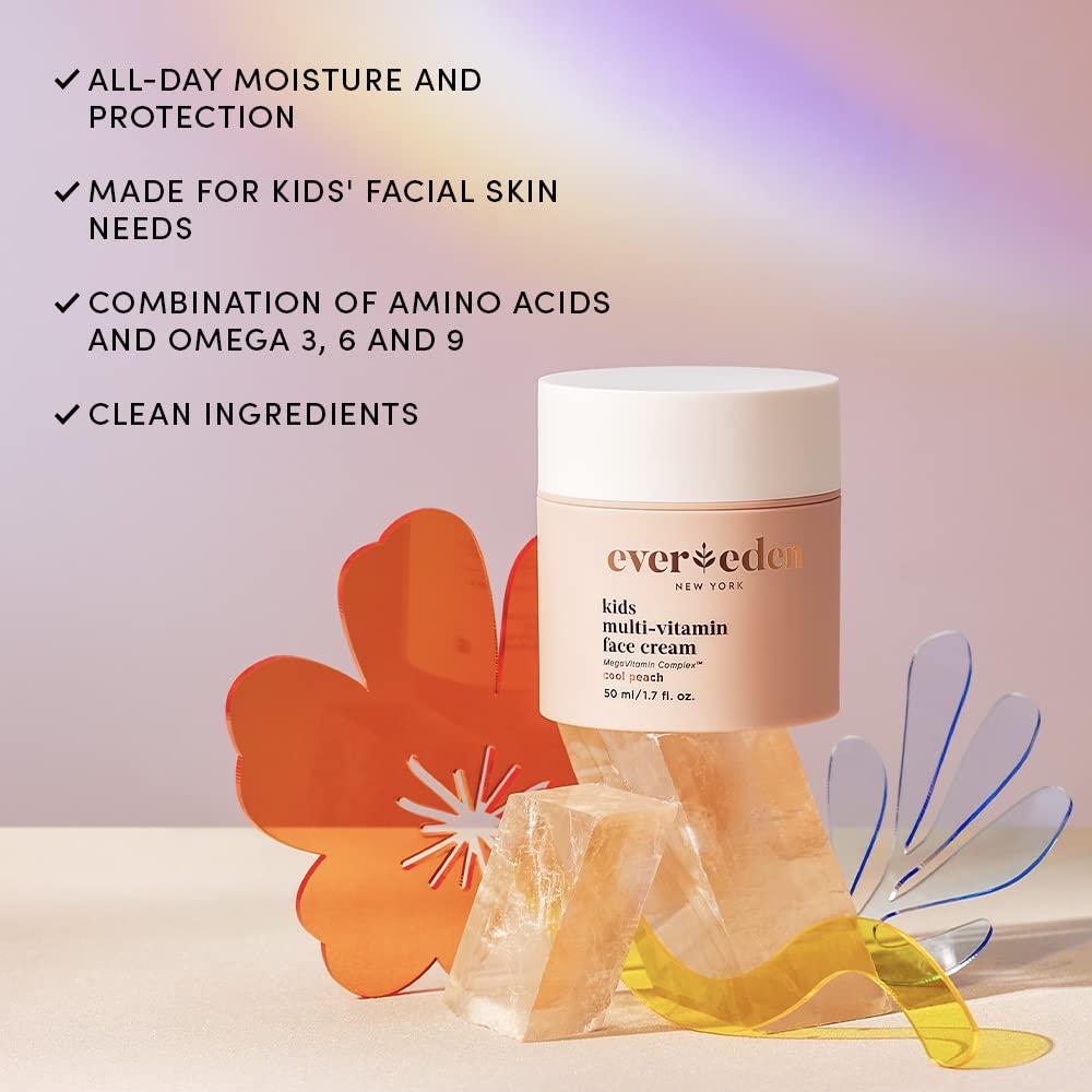 Evereden Kids Face Cream Melon Juice oz Plant-Based, Natural