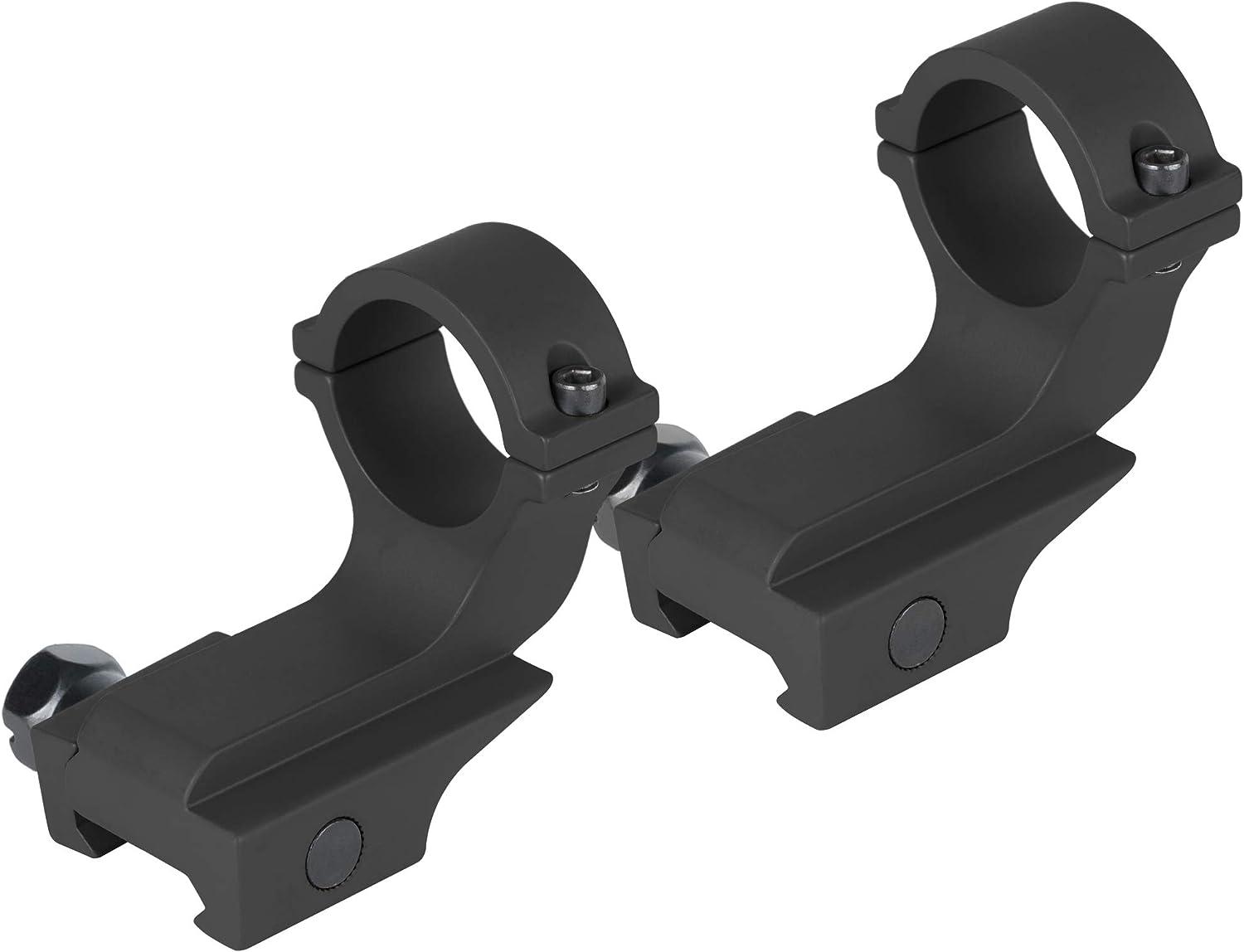 Monstrum 1 Inch Offset Cantilever Picatinny Scope Rings Black