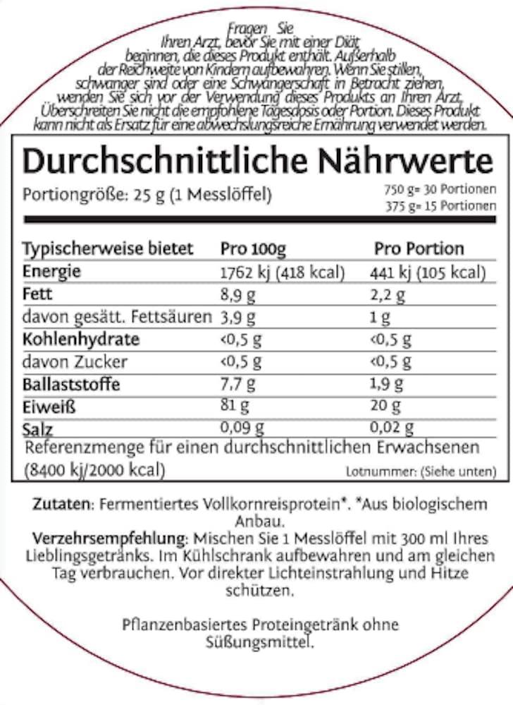 Sunwarrior Classic Vegan Sprouted Brown Rice Protein Powder (Vanilla