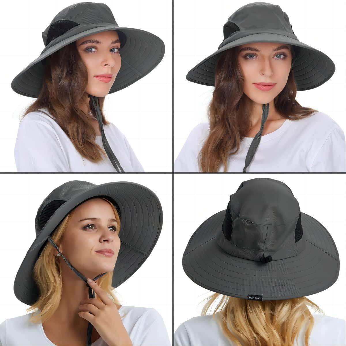 Men's Sun Hat Wide Brim Foldable Hat Waterproof Uv Protection  Mountaineering Outdoor Breathable Mesh Travel Gardening Fishing Hat Adjusta