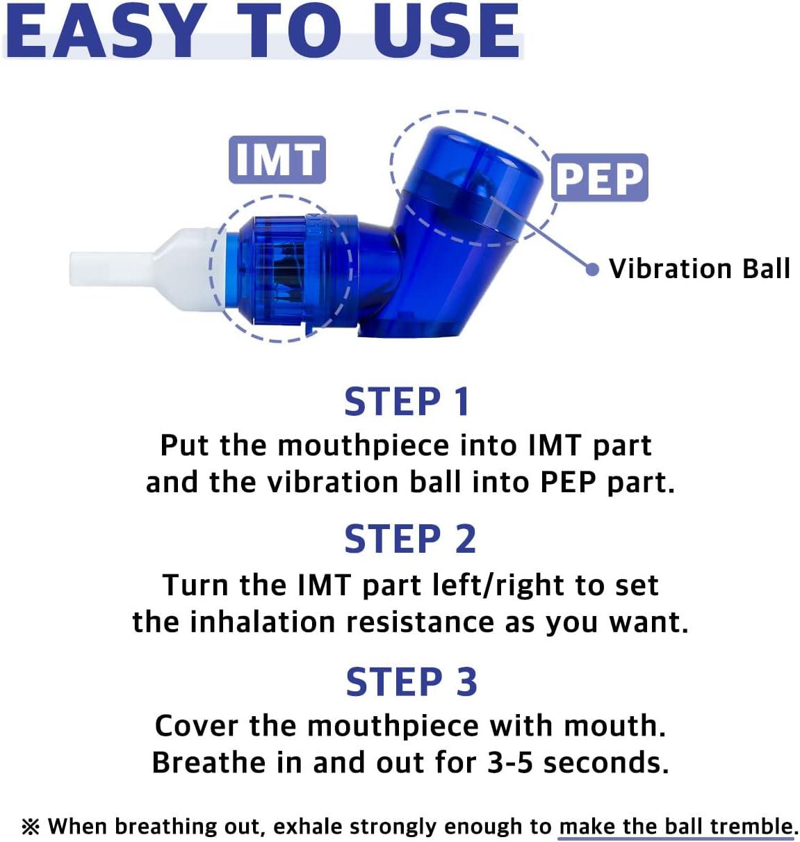 Bigbreathe V PEP IMT Respiratory Muscle Strengthening Device Breathing Rehab Mucus Removal