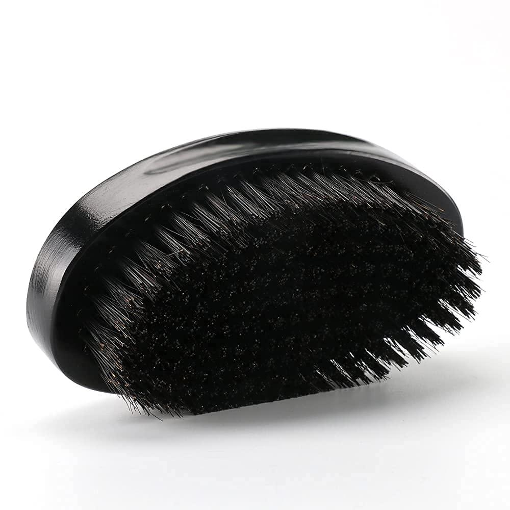 Premium Palm Wave Brush Medium Hard Palm Curved Wave Brush for Men Made with Nature Beech