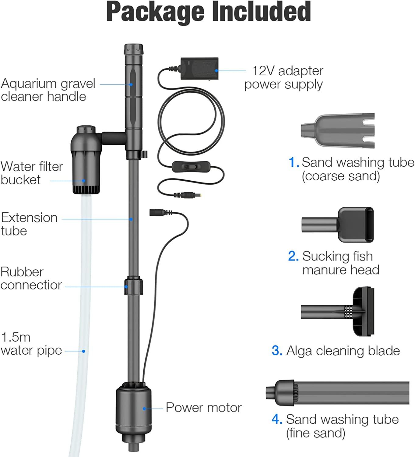 bedee Electric Aquarium Gravel Cleaner, Fish Tank India