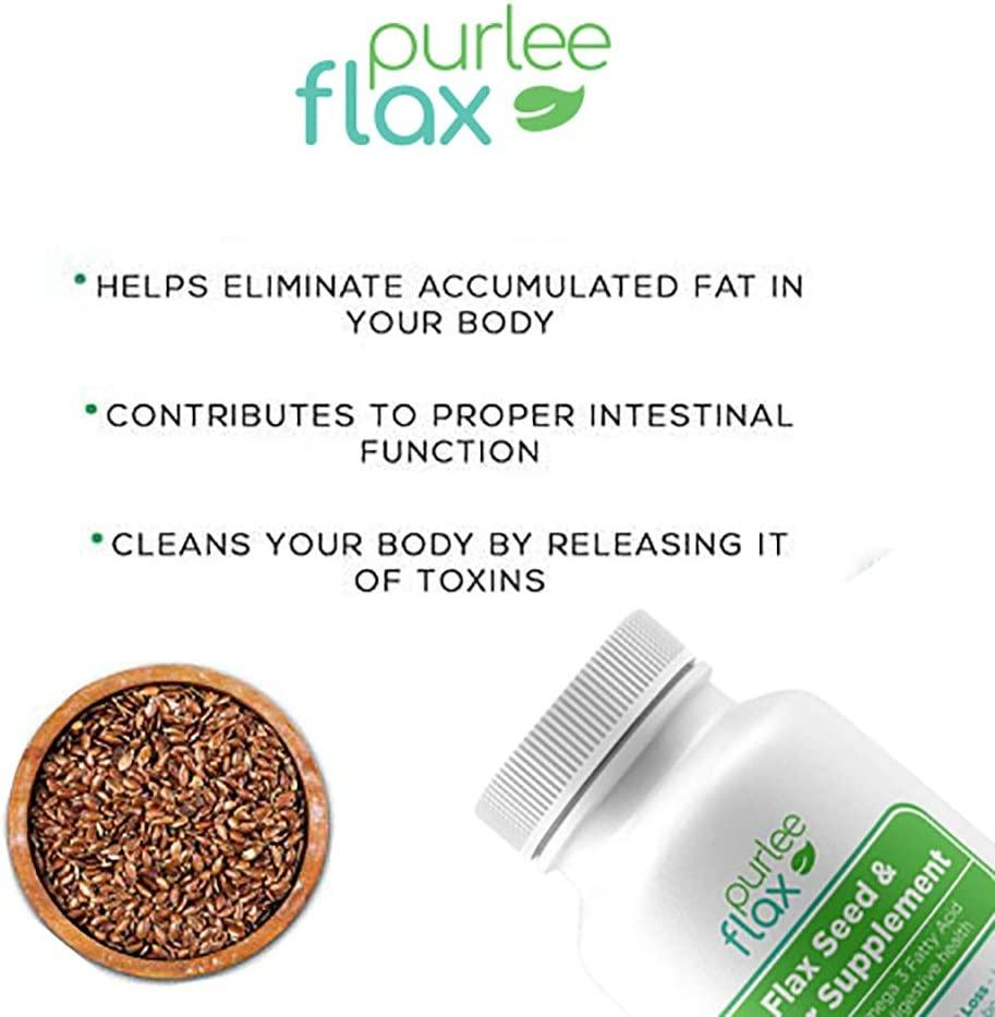 Flax Seed & Fiber Omega 3 6 9120 Capsules by Purlee Flax, 120count